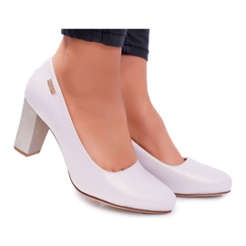 Zapatos De Salón De Mujer Sergio Leone PB130 Beige Perla Ámbar