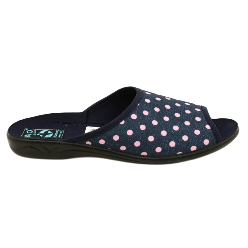 Pantuflas mujer Adanex Sara lunares 24961 azul marino rosado