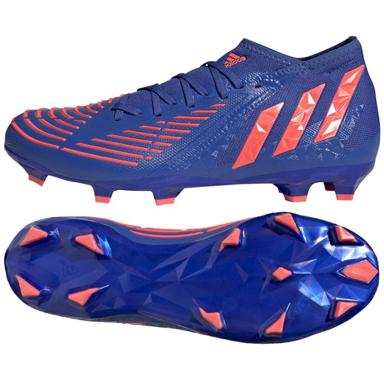 Botas de fútbol Adidas Predator Edge.2 Fg M GW2270 azul azules y azul marino Botas de fútbol Adidas Predator Edge.2 Fg M GW2270 azul azules y azul marino