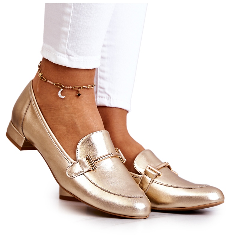 Zapatos Brogue Mujer Laura Messi 2121 Oro dorado