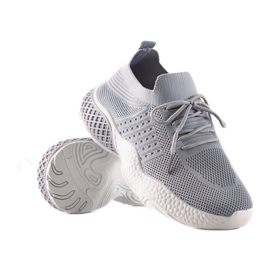 TRENDI Zapatos deportivos atados gris