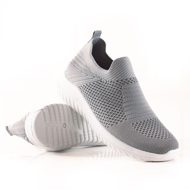 TRENDI Zapatillas cómodas sin cordones gris