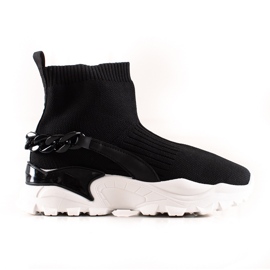 TRENDI Zapatillas de deporte de moda con un calcetín negro TRENDI Zapatillas de deporte de moda con un calcetín negro
