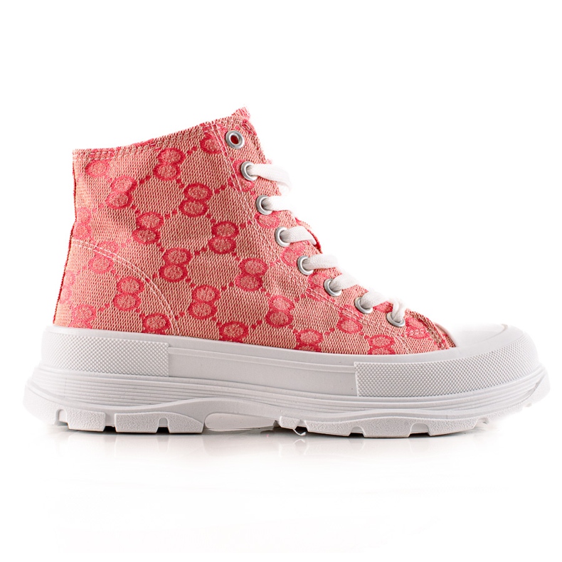 Bona Zapatillas altas estampadas rosado