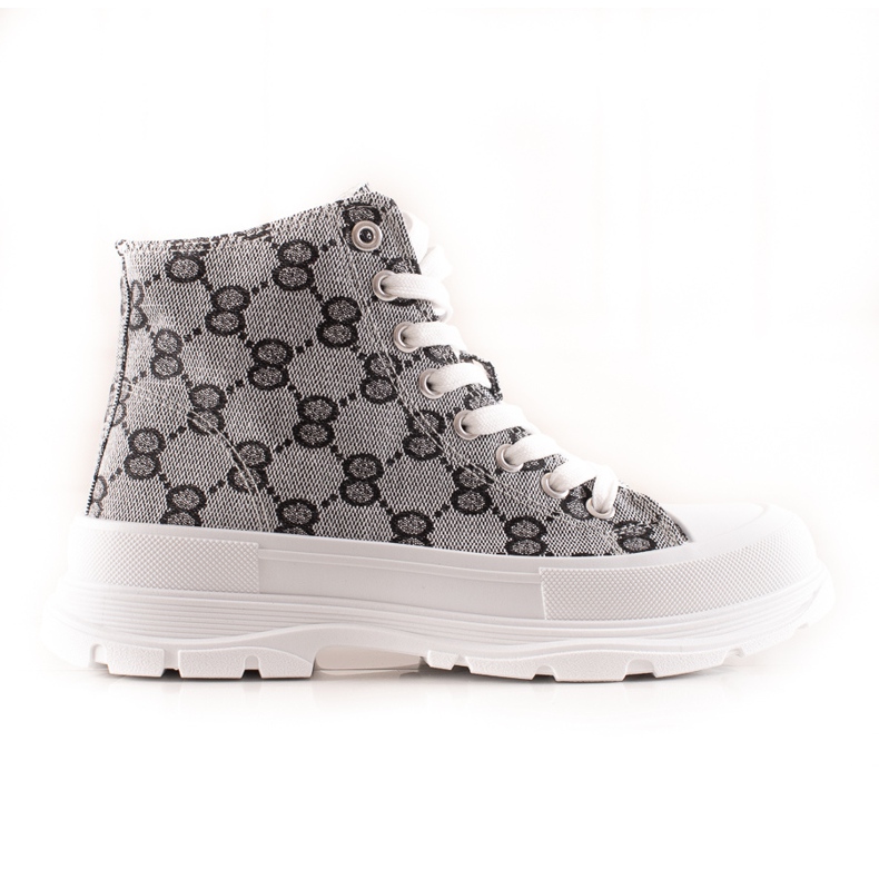 Bona Zapatillas altas estampadas gris