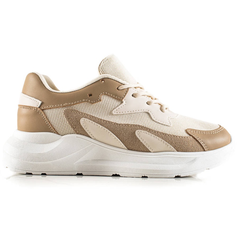Ideal Shoes Zapatillas clásicas beige marrón