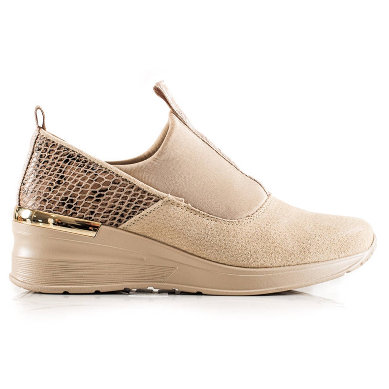 Filippo Zapatillas de piel sin cordones beige marrón