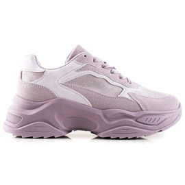 Marquiz Zapatillas moradas en la plataforma violeta