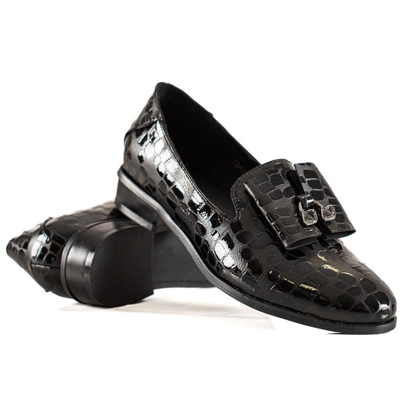 W. Potocki Zapatos con cristales Potocki negro