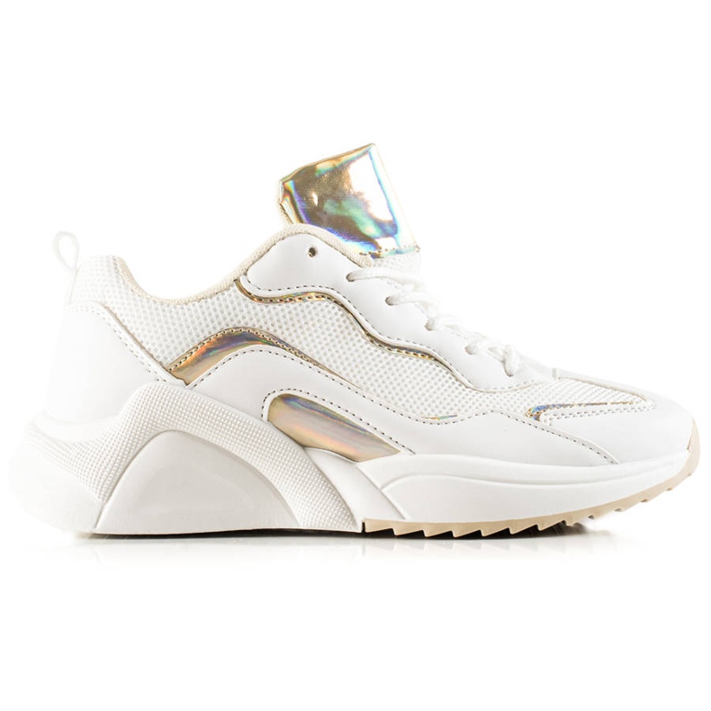 TRENDI Zapatillas Con Efecto Holo blanco