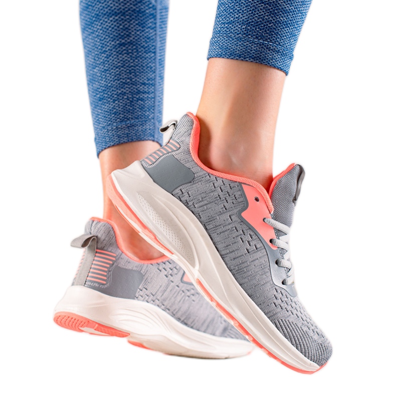 TRENDI Zapatos deportivos atados gris