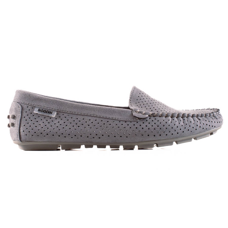 Goodin Mocasines calados con ante gris Goodin Mocasines calados con ante gris