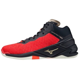 Zapatillas balonmano interior Mizuno Wave Stealth Neo Mid M X1GA200563 rojo naranjas y tintos