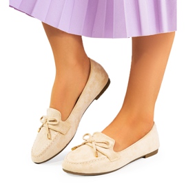 Mocasines beige con lazo Asselin