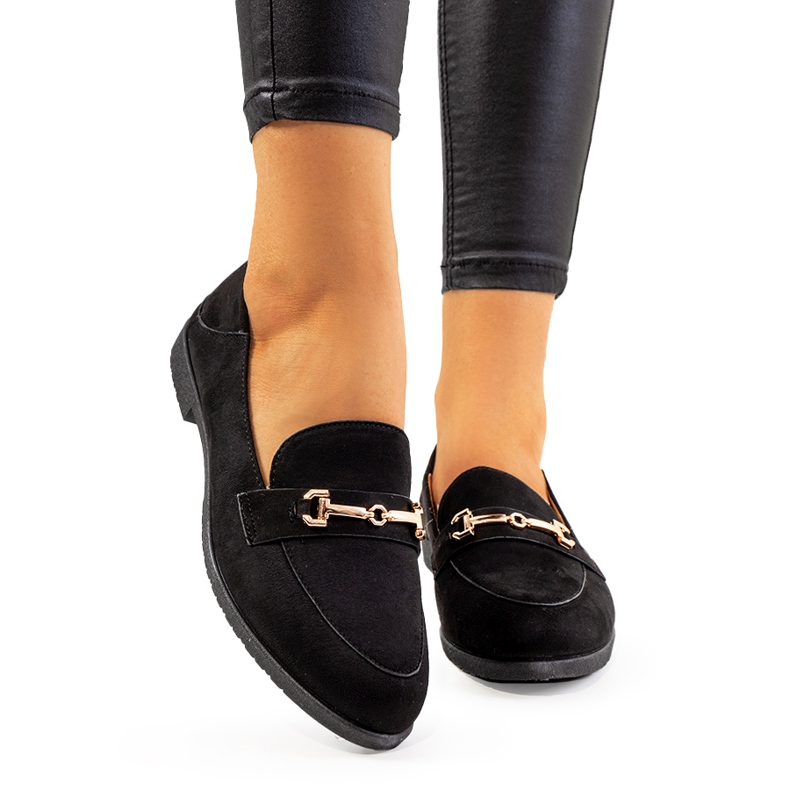 Mocasín tacón plano Aniria negro