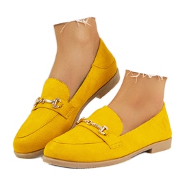 Mocasín tacón plano Aniria amarillo