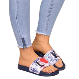 Chanclas de goma Big Star W INT1148B azul marino multicolor