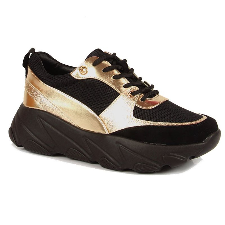 Zapatillas en la plataforma W.POTOCKI W WOL48 negro dorado