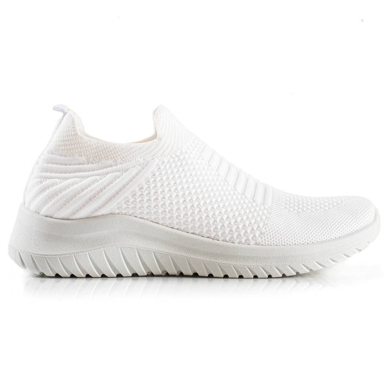 TRENDI Cómodas zapatillas sin cordones blanco