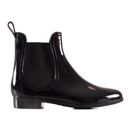 TRENDI Chanclos lacados negro TRENDI Chanclos lacados negro