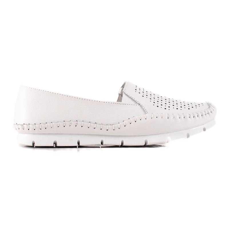Goodin Mocasín de cuero blanco
