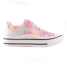 TRENDI Zapatillas coloridas en la plataforma multicolor