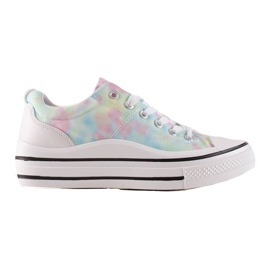 TRENDI Zapatillas coloridas en la plataforma multicolor