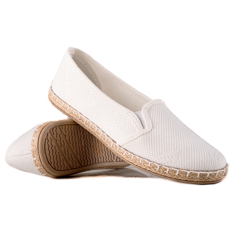 TRENDI Alpargatas Slipony casuales blanco
