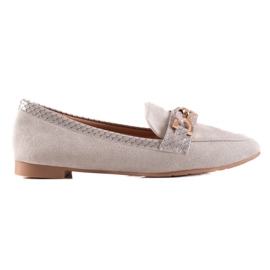 Small Swan Mocasines grises elegantes