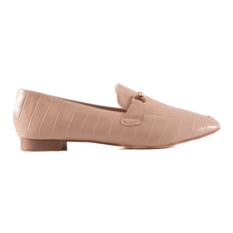 Encor Mocasines elegantes con piel ecológica beige