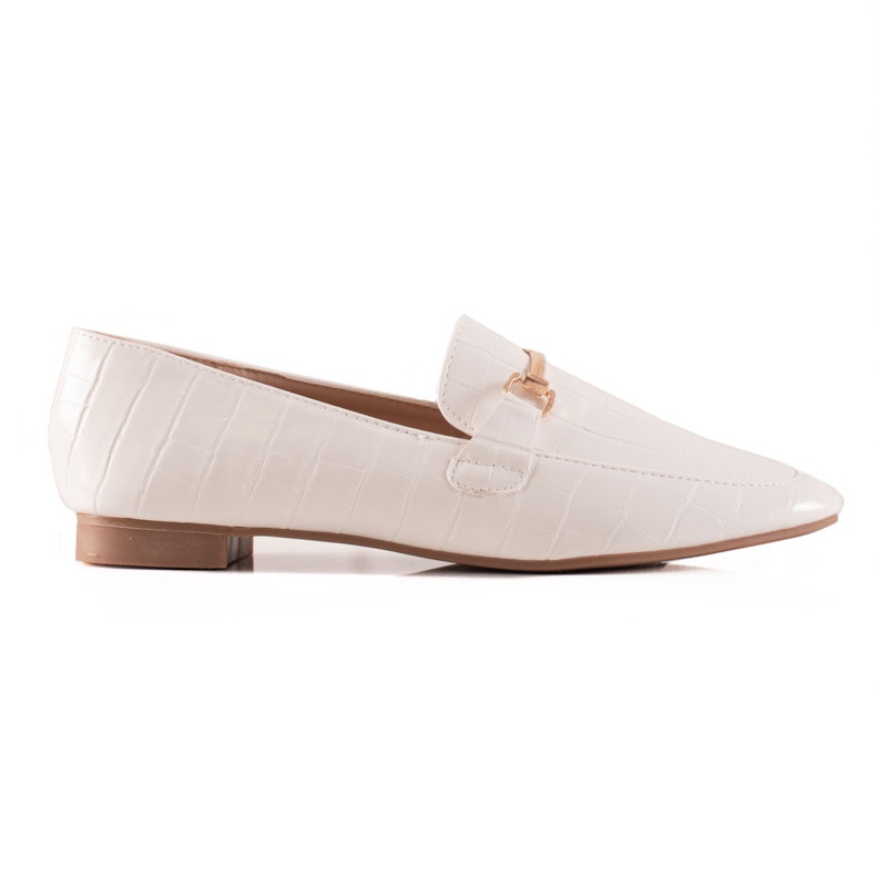 Encor Mocasines elegantes con piel ecológica blanco