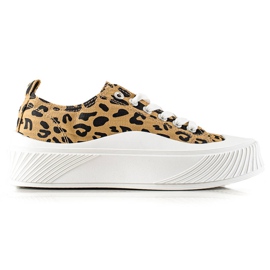 Seastar Zapatillas de deporte de moda en una plataforma ancha beige negro