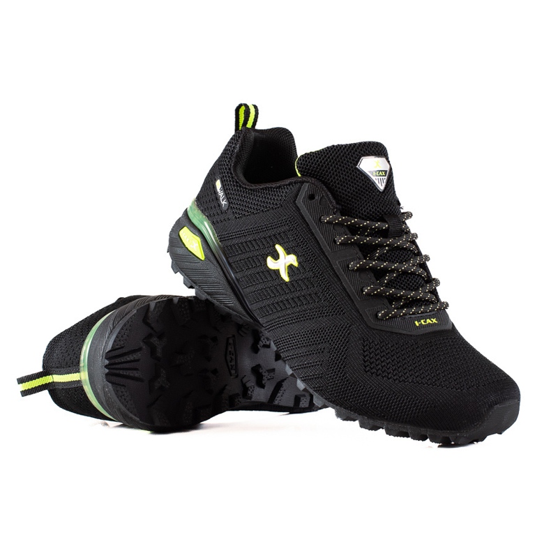 TRENDI Zapatos De Trekking Con Inserciones De Neón negro