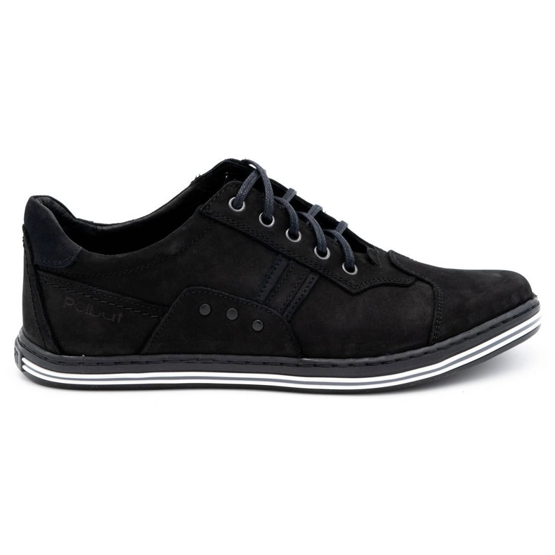 Polbut Zapatos casual hombre 1801 nobuk negro
