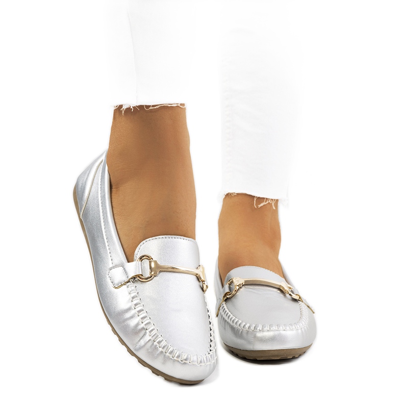 Mocasines de mujer Ilana plateados plata