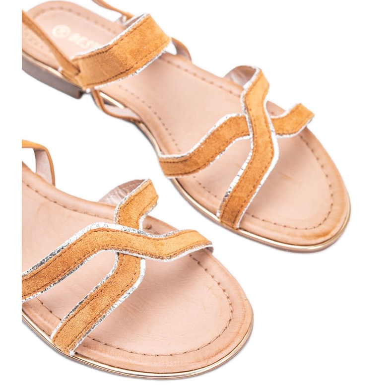 Sandalias de mujer rosina beige amarillo