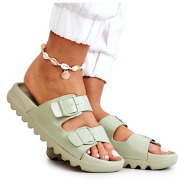 PS1 Chanclas de goma en la plataforma Westie Green verde PS1 Chanclas de goma en la plataforma Westie Green verde