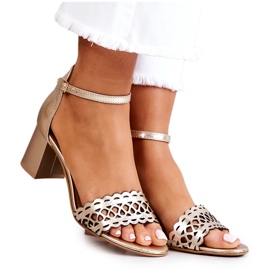 Lewski Shoes Sandalias Piel Caladas Lewski 2869/2 Dorado