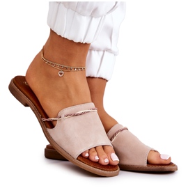 Pantuflas Ante Lewski Shoes 3047 Beige