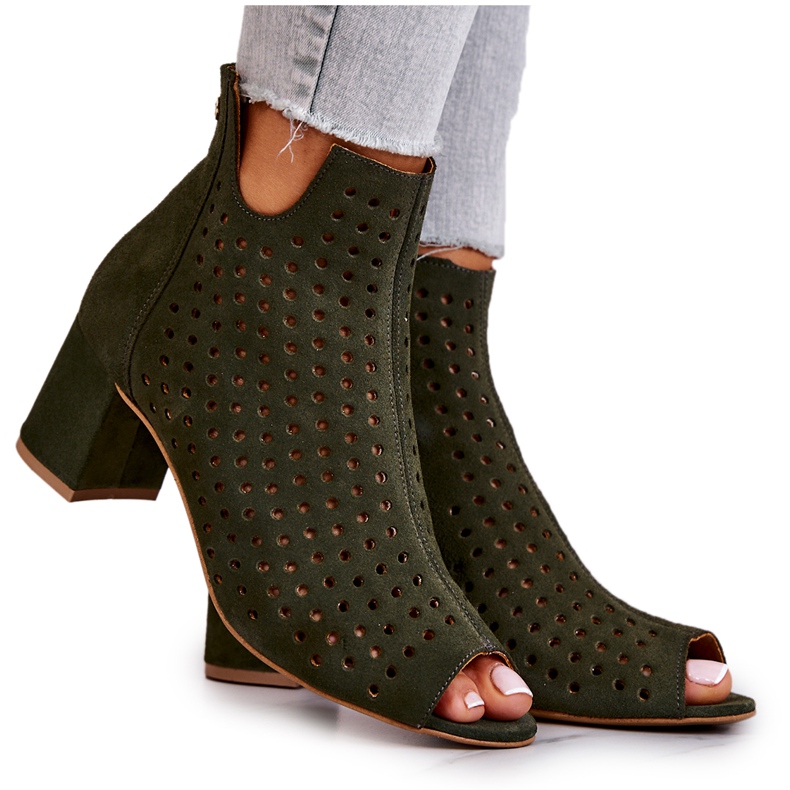 Botas Ante Calado Maciejka 05420-09 Verde