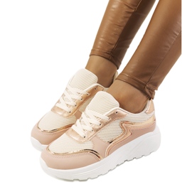 Deportivas de mujer Basemat rosas beige