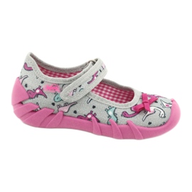 Calzado infantil befado 109P204 rosado plata gris
