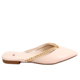 Zapatillas casa con cadena Monata Beige