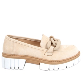 Mocasines Mujer con cadena Juni Beige
