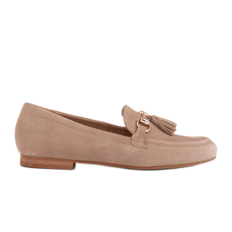 Marco Shoes Mocasín piel flecos 2199P-047-1 beige