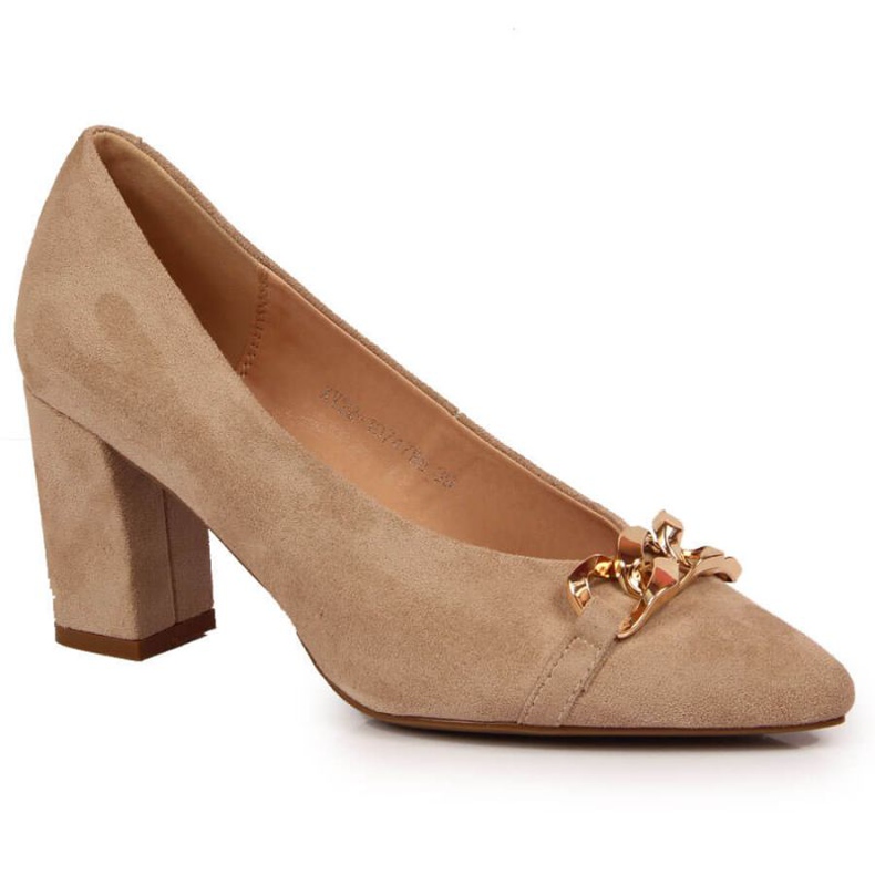 Bombas en el poste de gamuza Vinceza W JAN80B beige