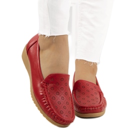 Mocasines rojos con cuña de Wendy's