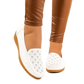 Mocasines blancos con cuña de Wendy's
