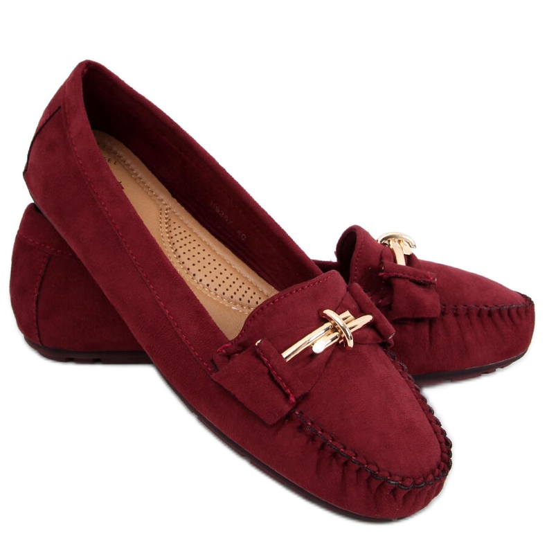 Mocasines de mujer Lyset Burdeos rojo Mocasines de mujer Lyset Burdeos rojo