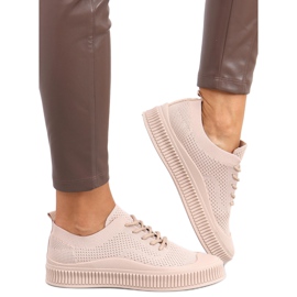Deportivas estilo calcetín de mujer Posten Khaki beige